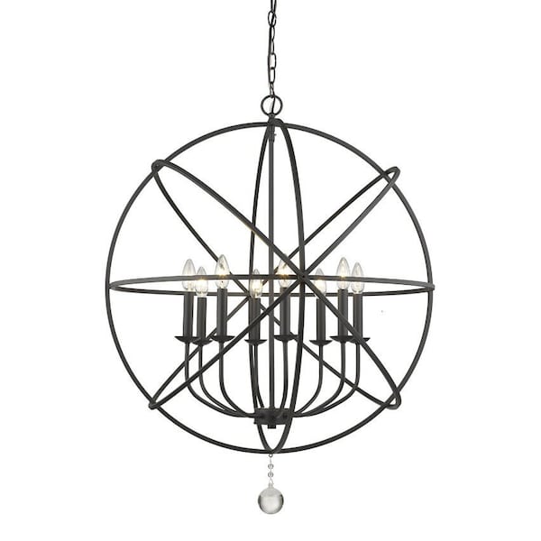 Z-Lite Tull 8 Light Chandelier, Matte Black 458-30MB - main